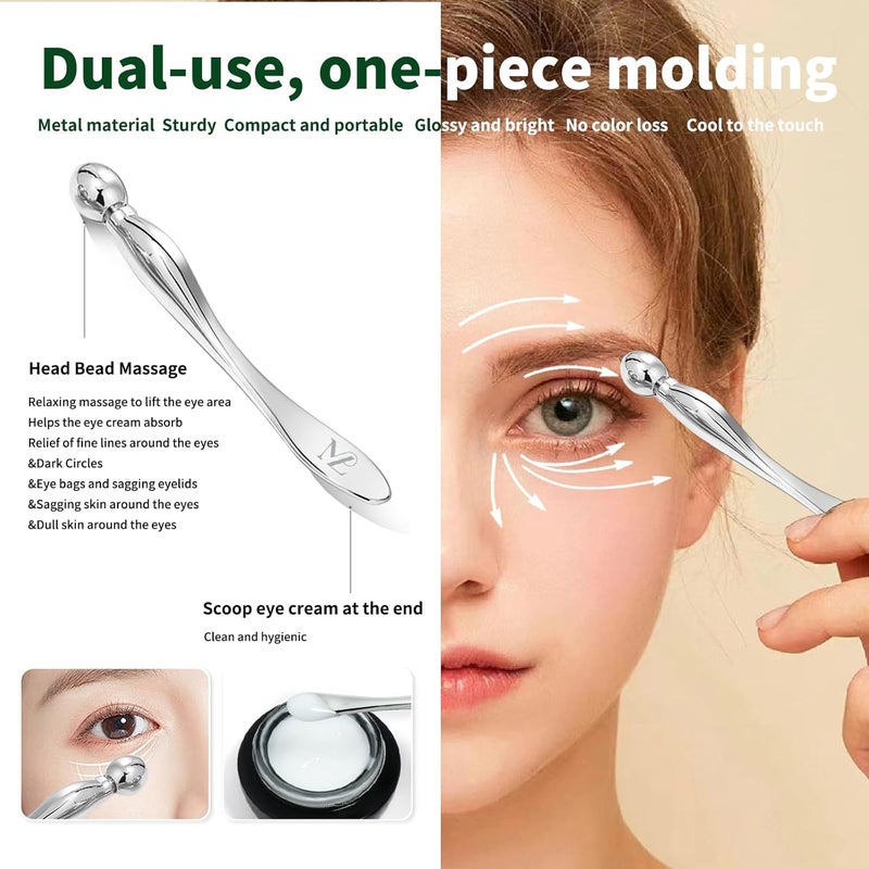 LeMeeOly 2Pcs Gua Sha Facial Tools Stainless Steel, Detailer GuaSha Set for Face Neck, Natural Skin Care Metal Gua Sha Lymphatic Drainage Face Massage Tool, Gift for Women (Detail Guasha Set) - Image 5
